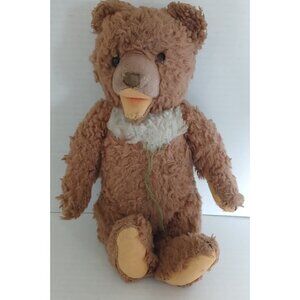 Vintage German STEIFF Soft Furry Zotty Teddy Bear Germany Buttom Plush Stuffed